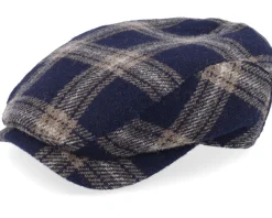 Ivy Contemporary Cap Navy Flat Cap - Wigéns