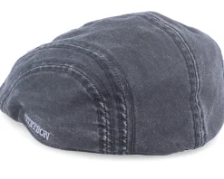 Ivy CO/PE Ear Flap Black Flat Cap - Stetson