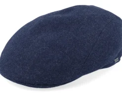 Ivy Modern Cap Blue Melange Flat Cap - Wigéns