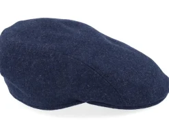 Ivy Modern Cap Blue Melange Flat Cap - Wigéns