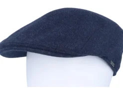 Ivy Modern Cap Blue Melange Flat Cap - Wigéns