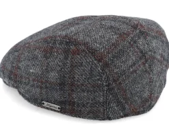 Ivy Modern Cap Dark Grey Melange Flat Cap - Wigéns