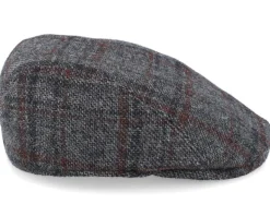 Ivy Modern Cap Dark Grey Melange Flat Cap - Wigéns