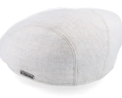 Ivy Modern Cap Off White Melange Flat Cap - Wigéns