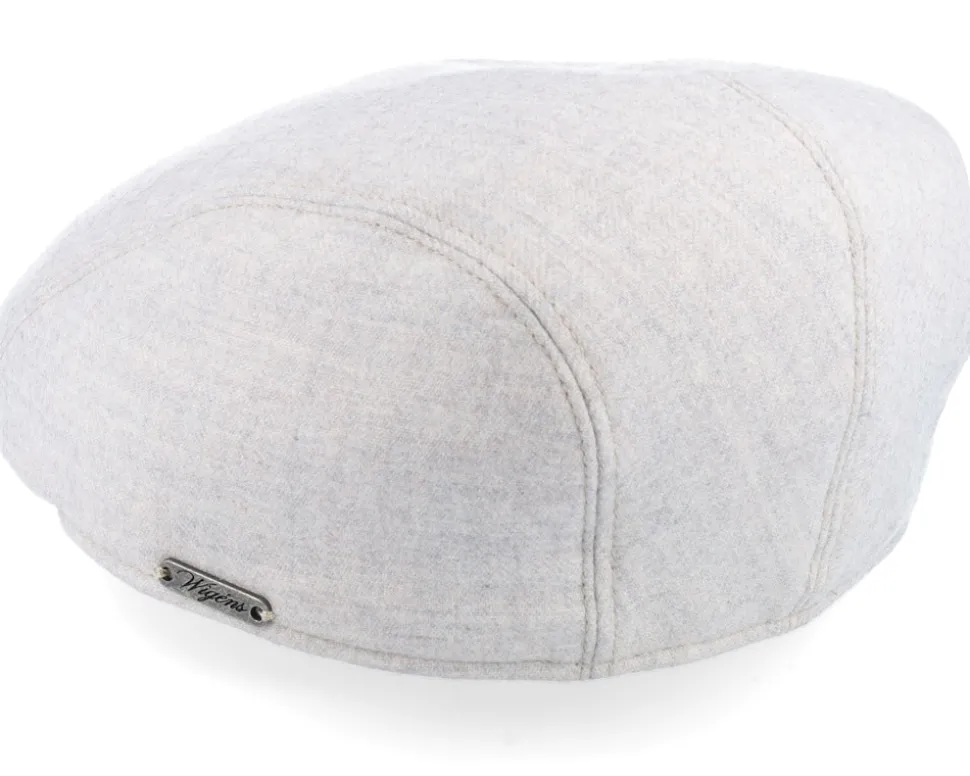 Ivy Modern Cap Off White Melange Flat Cap - Wigéns