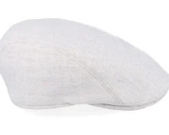 Ivy Modern Cap Off White Melange Flat Cap - Wigéns