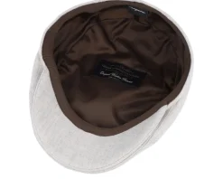 Ivy Modern Cap Off White Melange Flat Cap - Wigéns