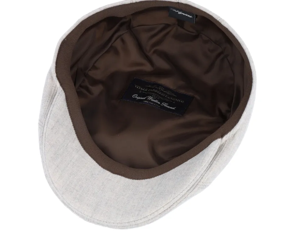Ivy Modern Cap Off White Melange Flat Cap - Wigéns