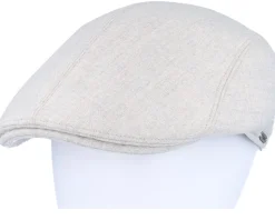 Ivy Modern Cap Off White Melange Flat Cap - Wigéns