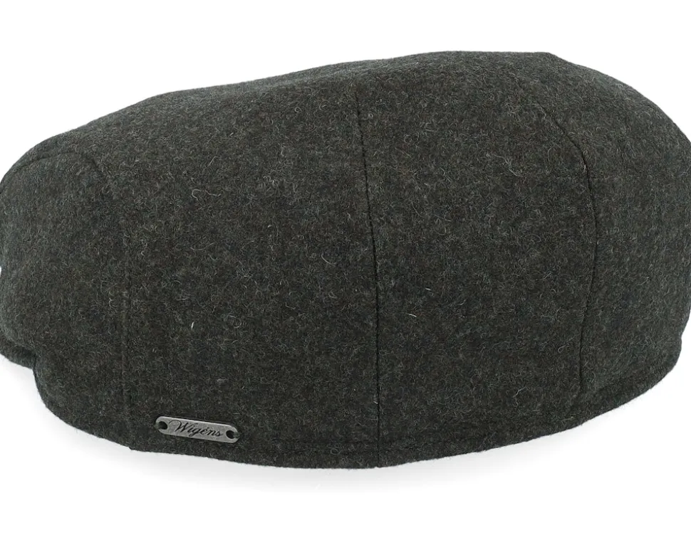 Ivy Slim Cap Ear Flap Olive Melange Flat Cap - Wigéns