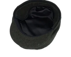 Ivy Slim Cap Ear Flap Olive Melange Flat Cap - Wigéns