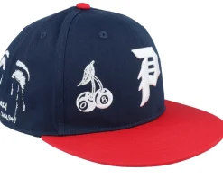 Jackson Blue/Red Snapback - Primitive Apparel