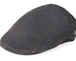 Jacky 100% Cotton Dark Brown Flat Cap - MJM Hats