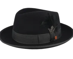 Jannes Wool Black Fedora - Mayser