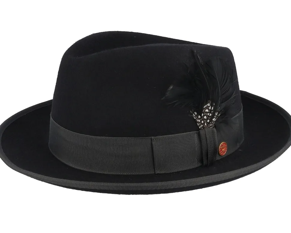 Jannes Wool Black Fedora - Mayser