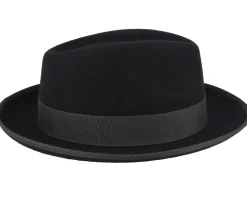 Jannes Wool Black Fedora - Mayser