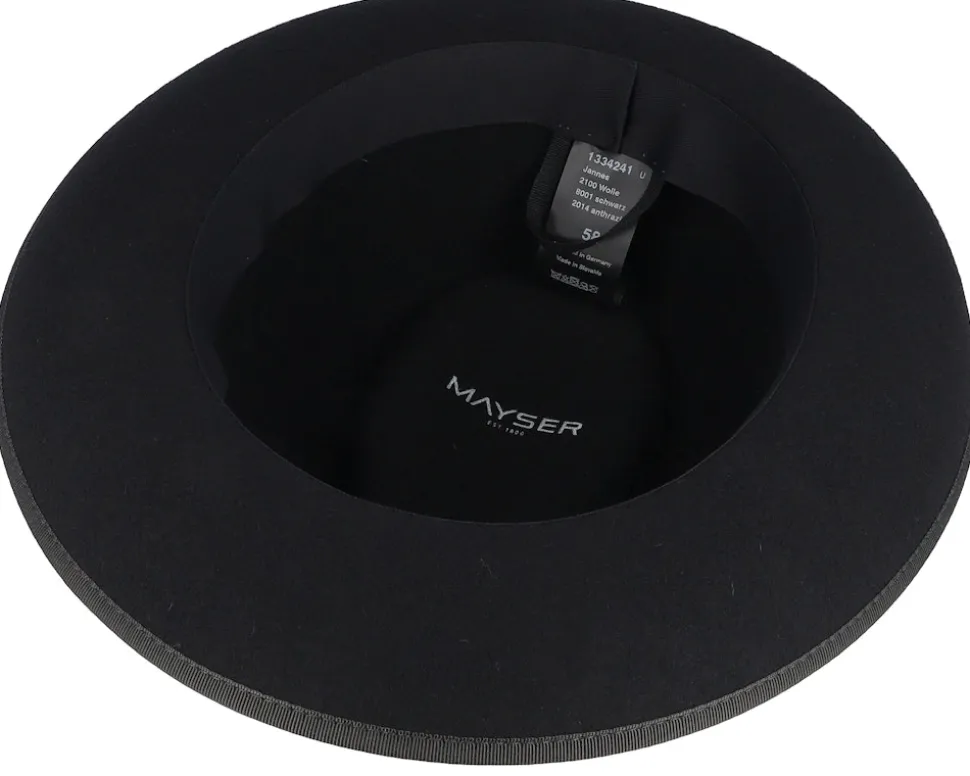 Jannes Wool Black Fedora - Mayser