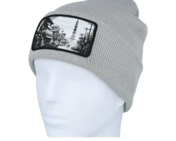 Japan Light Grey Cuff Beanie - Public Domain