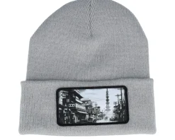 Japan Light Grey Cuff Beanie - Public Domain