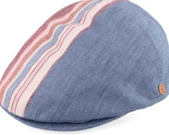 Jasper Linen Stripes Denim Flat Cap - Mayser