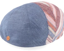 Jasper Linen Stripes Denim Flat Cap - Mayser