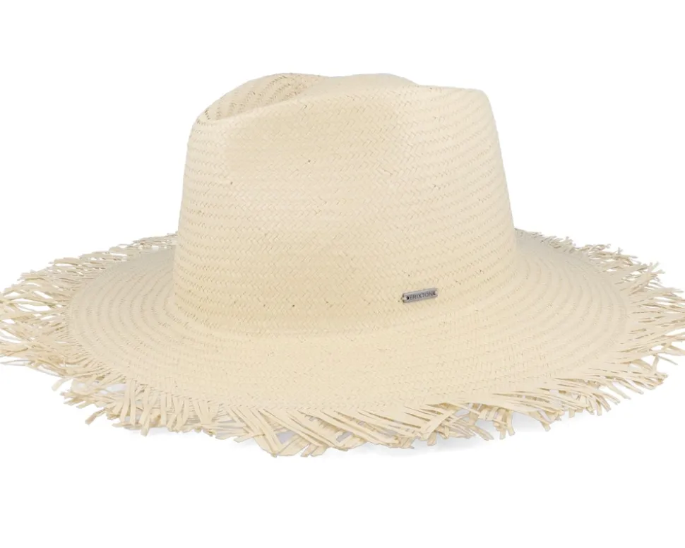 Jo Frayed Honey Fedora Straw Hat - Brixton