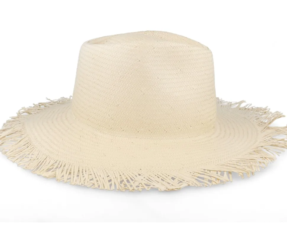 Jo Frayed Honey Fedora Straw Hat - Brixton