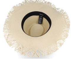 Jo Frayed Honey Fedora Straw Hat - Brixton