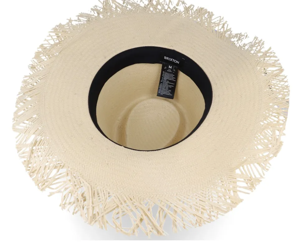 Jo Frayed Honey Fedora Straw Hat - Brixton
