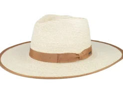 Jo Rancher Natural/Tan Straw Hat - Brixton