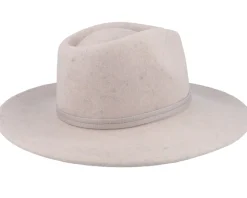 Joanna Felt Packable Hat Oatmeal Fedora - Brixton