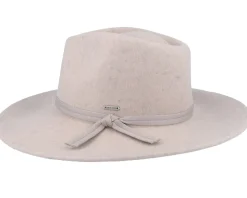Joanna Felt Packable Hat Oatmeal Fedora - Brixton