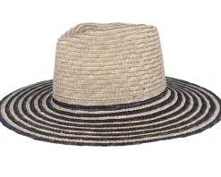 Joanna Festival Smoke Grey/Black Straw Hat - Brixton