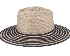 Joanna Festival Smoke Grey/Black Straw Hat - Brixton