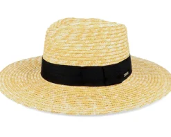 Joanna Hat Honey/Black Straw Hat - Brixton