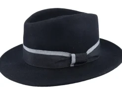Job W 1 Wool Felt Black Fedora - MJM Hats
