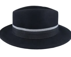 Job W 1 Wool Felt Black Fedora - MJM Hats