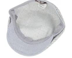 Jordan 41 Linen/Silk/Wool Blue Check Flat Cap - MJM Hats