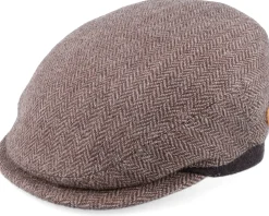 Jordan Eco Merino Wool Brown Flat Cap - MJM Hats