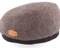 Jordan Eco Merino Wool Brown Flat Cap - MJM Hats