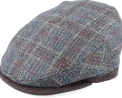 Jordan Virgin Wool 25 Green Check Flat Cap - MJM Hats