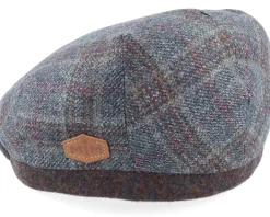 Jordan Virgin Wool 25 Green Check Flat Cap - MJM Hats