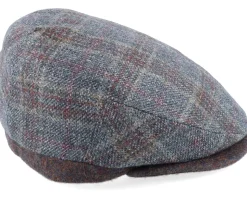 Jordan Virgin Wool 25 Green Check Flat Cap - MJM Hats