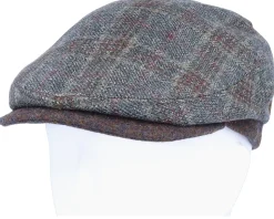Jordan Virgin Wool 25 Green Check Flat Cap - MJM Hats