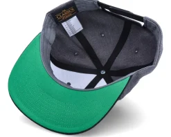 Jormungandr Charcoal Grey/Black Snapback - Vikings