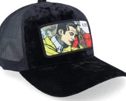 K Bye. Pop Art Velvet Black A-Frame Trucker - Calza Pennello