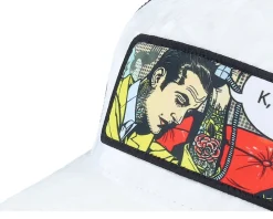 K Bye. Pop Art Velvet White/Black A-Frame Trucker - Calza Pennello