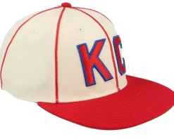 KC Monarchs Negro League Archive 400 Series White/Red Snapback - American Needle