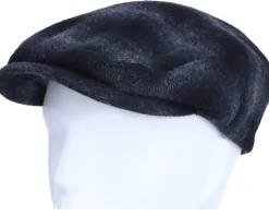 Kent Ef Wool Check Navy Earflap Flat Cap - Stetson