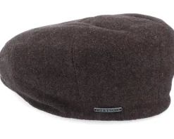 Kent Wool/Cashmere Ear Flap Brown Flat Cap - Stetson